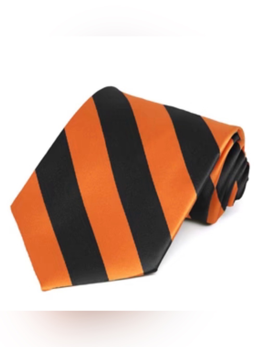 Classic Black & Orange Striped‎ Men's Tie by Romario Manzini: Buy 1 or Multiple!